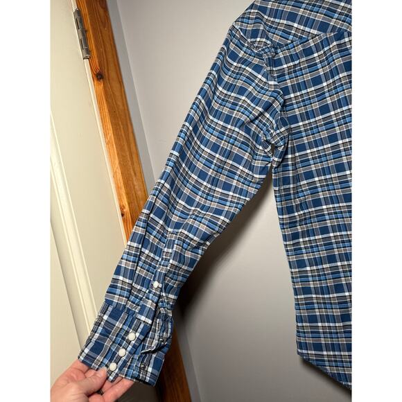 Wrangler Thick Heavy Duty Cotton Pearl Snap Western Shirt size Medium - Picture 6 of 14